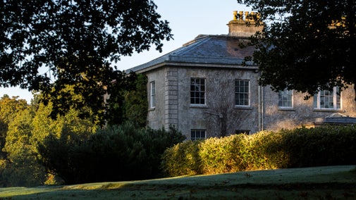 The house and gardens in October at The Argory, County Armagh